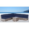 thumbnail image 2 of Living Source International Ensemble Sectionnel 8 Pcs avec Coussins - Gris/bleu Marine, 2 of 3
