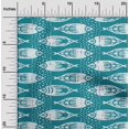 thumbnail image 2 of oneOone Polyester Spandex Dark Teal Green Fabric Asian Block Fish Sewing Craft Projects Fabric Prints By Yard 56 Inch Wide, 2 of 4