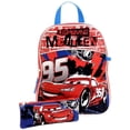 thumbnail image 1 of Cars Mini Backpack for Kids - 11 Inch Multicolor Shoulder School Bag with Pencil Case, 1 of 6