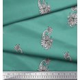 thumbnail image 3 of Soimoi Poly Georgette Fabric Floral Block Print Fabric by The Yard 52 Inch Wide, 3 of 3
