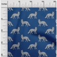 thumbnail image 1 of oneOone Polyester Lycra Fabric Fox Block Printed Fabric 1 Yard 56 Inch Wide, 1 of 4