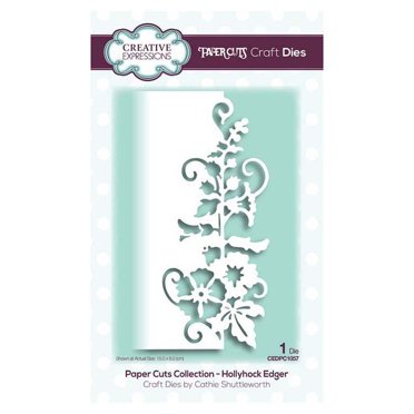 Creative Expressions Paper Cuts Edger Craft Dies-Hollyhock