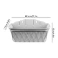 thumbnail image 3 of Wall Mount Planter Basket Faux Leather Texture Plastic Durable Weather Resistant For Balcony Patio Window Ledge Indoor Garden Decor, 3 of 6