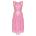 thumbnail image 3 of Yartina Tunique de Danse Liturgique et de Louange pour Femmes, Robe Sans Manches, Performance de Danse Lyrique, Rose G, 3 of 7