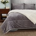 thumbnail image 1 of Ensemble de Douillette Réversible en Sherpa, 3 Pcs, Alternative au Duvet, 1 of 5