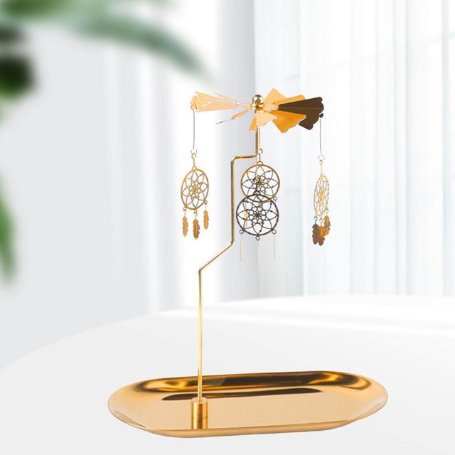 ziyahi Gold Candle Holder Rotating Tea Light Holder Candleholder Decor F