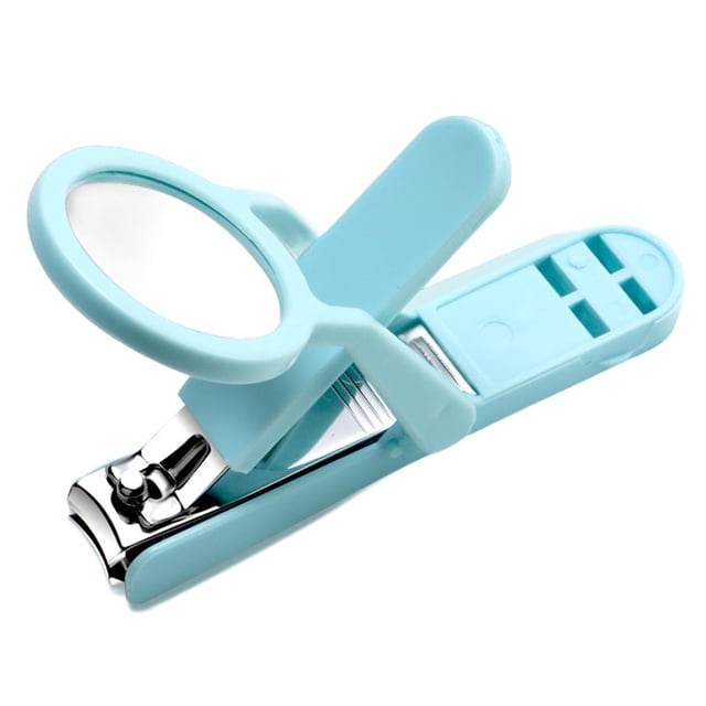 HILABEE Nail Toenail Cutter with Magnifying Glass, Nail Cutter, Nail Trimmer for Blue