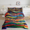 thumbnail image 2 of Erosebridal Polka Dots Line Comforter Sets Twin Size,Rainbow Abstract Geometric Comforters & Duvets,Boho Style Bedding Twin Comforter Set,Super Cozy Room Decorative Reversible,2-Piece, 2 of 7