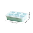 thumbnail image 3 of Birdeem 4 Compartment Lunch Box, Leak Proof Food Storage Container with Secure Lid, 8 Inch Plastic Meal Prep Snack Organizer for Kids Adults, 3 of 9