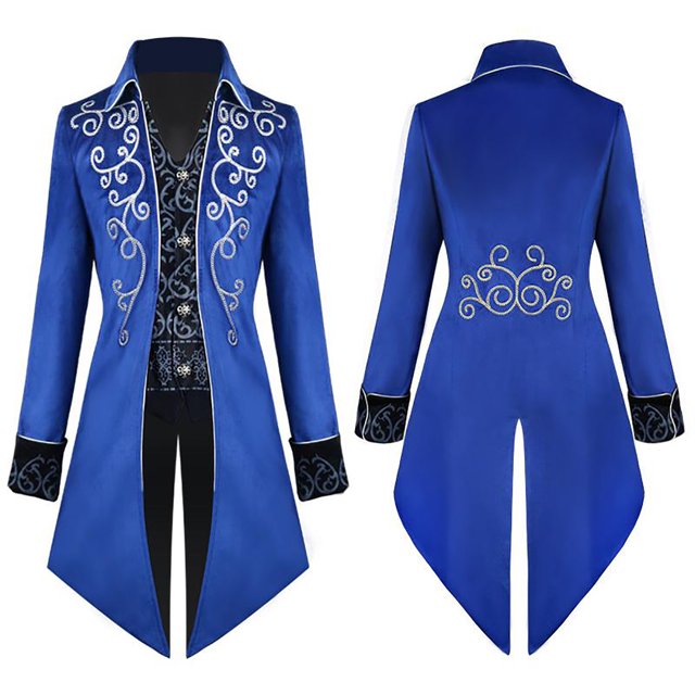 LSLJS Manteau de Mode pour Homme Coupe-Vent Style Gothique Veste Manteau Rétro d'Halloween pour Homme, Robe Gothique