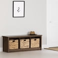 thumbnail image 1 of South Shore Toza Mudroom bench with storage, in Natural Walnut, 1 of 12