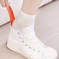 thumbnail image 4 of Red Shoe Horn Plastic Long Handle Hangable No Bend Design For Easy Wearing Men Women, 4 of 7