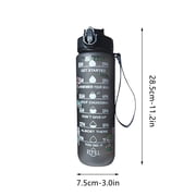 Rbaofujie Circle Water Bottle Large Kettle;1l Large-Capacity Sports Water Cup, Space Cup, Graduated Color Straw Plastic Cup, Student Children's Water Bottle Water Bottles Reusable