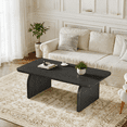 thumbnail image 2 of Fnova Farmhouse Coffee Table for Living Room, 47.24" Rectangle Black Coffee Table, Easy Assembly, 2 of 13