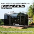 thumbnail image 3 of Outsunny 10' x 12' Gazebo Replacement Mosquito Netting, Black, 3 of 10
