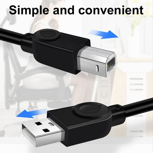 1.5/3/5/10M Portable USB2.0 Print Clear PVC High Speed Transfer Printer Cable Scanner Cord