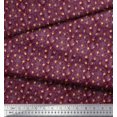 thumbnail image 2 of Soimoi Purple Modal Satin Fabric Oaknut Fruits Decor Fabric Printed Yard 42 Inch Wide, 2 of 3