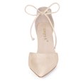 thumbnail image 2 of BLISSFUL STEP Women's Ankle Tie Block Heel Pointed Toe Dress Pumps, 2 of 7