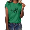 thumbnail image 1 of T-shirt Blouse Décontractée pour Femmes à Manches Courtes Imprimée pour la Journée des Infirmières, 1 of 6