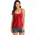 thumbnail image 3 of Two Piece Tankini Swimsuit for Women Strappy Tummy Control Top with Dot Print Bottom Bathing Suits, 3 of 8