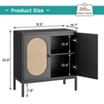 thumbnail image 4 of BeesClover Buffet en Rotin avec Portes et Étagères, Table Console pour Salle à Manger Salon Couloir Entrée, Buffet de Rangement Style Ferme Moderne Meuble d'Accent, 4 of 8
