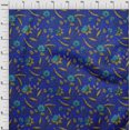 thumbnail image 4 of oneOone Polyester Spandex Blue Fabric Asian Floral Sewing Material Print Fabric By The Yard 56 Inch Wide, 4 of 5