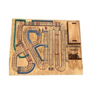 MesaSe Clearance!Cribbage Wars Jeu de plateau Jeu de guerre de criblage 2024 Nouveau jeu de plateau de criblage en bois jeu de table amusant avec le tableau en bois pour les adultes et les enfants (1Pc)