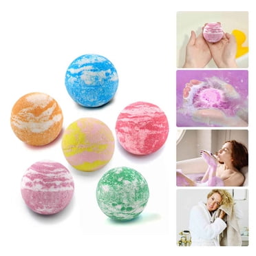 Bilqis Deals Boule de Bain Nettoyante pour la Maison 6 Couleurs Huile Essentielle Peau Bain Émollient Bulle Bulle Bulle Bain Boule