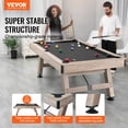 thumbnail image 2 of VEVOR Billiards Table, 7 ft Pool Table, Adjust Legs Stable Billiards Table, Pool Table Set Includes Balls, Cues, Chalks and Brush, 2 of 9