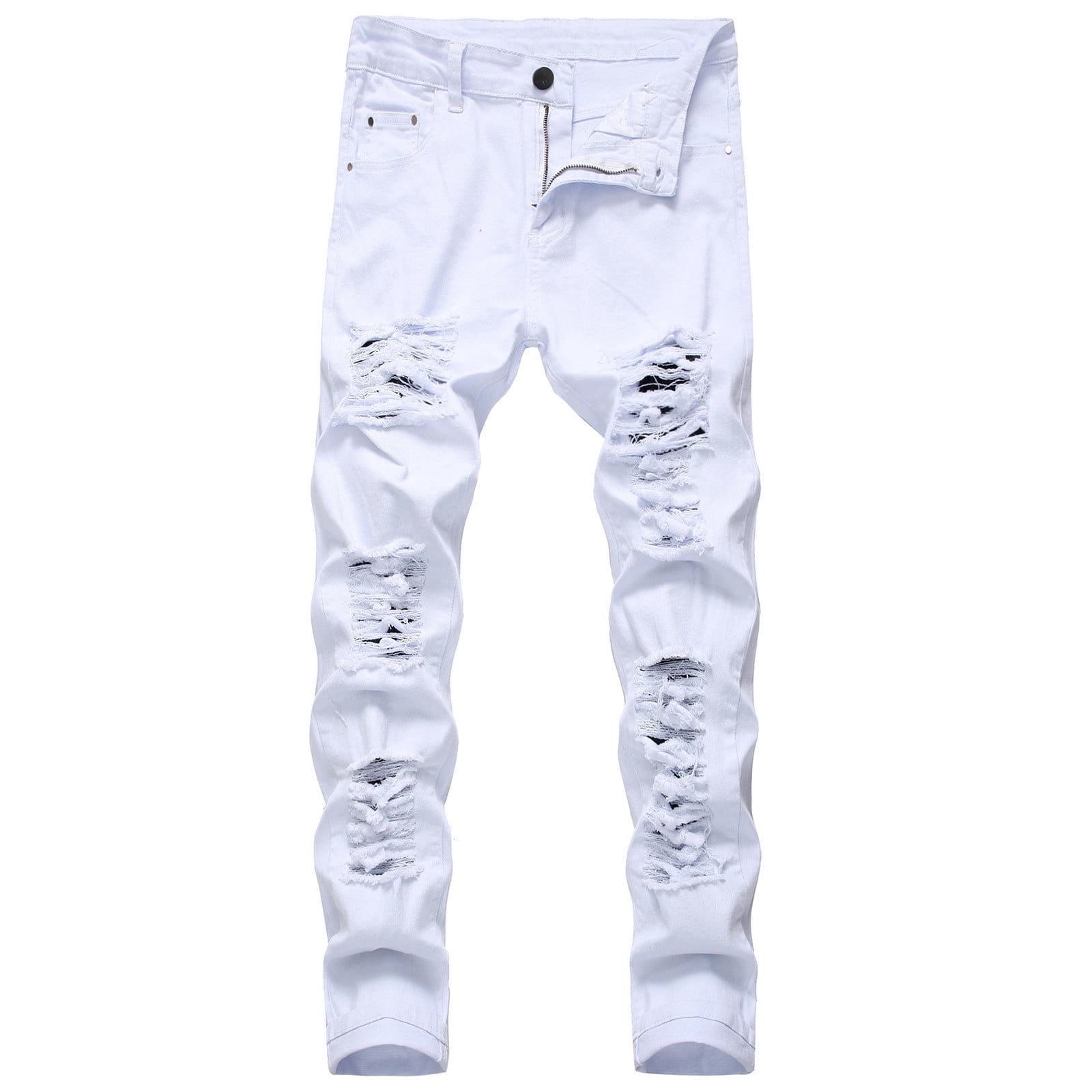 WEAIXIMIUNG Pantalon Habillé Homme 32X34 Jeans pour Homme Denim Extensible Confortable Jambe Droite Coupe Décontractée Jeans