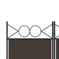 thumbnail image 5 of vidaXL 3-Panel Room Divider Brown 120x220 cm Fabric, 5 of 5