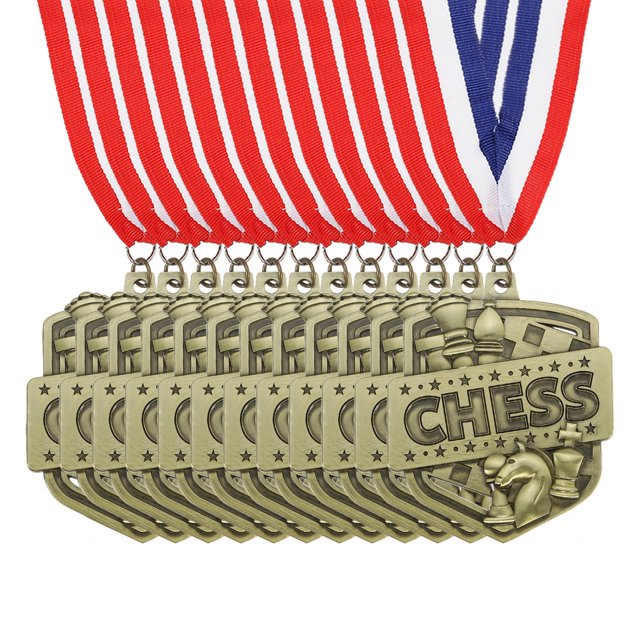 Uxcell Tournament Award Medals with Ribbons, Winner Medals Prizes for Competitions Sports Party Gold