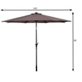 thumbnail image 2 of Costway Parasol Solaire de Patio 10 Pi, Parasol de Marché à DEL, Acier Inclinable avec Manivelle, Extérieur, Beige, 2 of 3