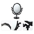 thumbnail image 3 of EeaseCA 1Pc Vintage Makeup Mirror Desktop Rotating Mirror Retro Cosmetic Mirror (Black), 3 of 9