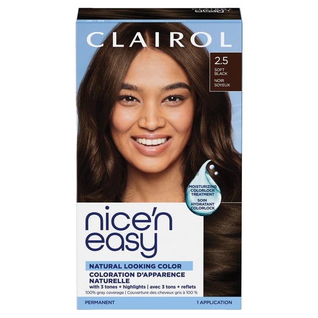 Clairol Nice'n Easy Teinture Capillaire Permanente en Boîte pour la Maison, carton pour l'Avant et Contenu visible; Comprend une Crème Colorante Permanente, une lotion Activatrice de Couleur, un Revitalisant ColorSeal et des Gants, Comprend un Mélange de Couleurs 3 Tons pour une Couleur d'Apparence Naturelle avec une Couverture des Cheveux Gris à 100 % et des Résultats Longue Durée jusqu'à 8 Semaines avec un Parfum floral Frais; Utilisé Souvent pour des Retouches des Racines à la Maison Ou pour Colorer de Petites Perruques de costume.