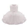 thumbnail image 1 of Robes pour Bébés Filles Robes Habillées pour Filles Robe Blanche Filles Robe de Concours pour Tout-Petits Robe pour Filles 6-12 Mois, 1 of 6