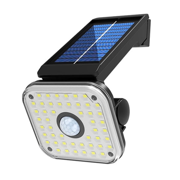 Lampe Solaire DEL à induction du Corps Humain, Lampadaire Rotatif, Applique Murale, 3 modes d'Éclairage, distance de Détection 3-5 Mètres, Étanche, Lumière Blanche IP65, 48 SMD54 SMD54 COB