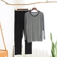 thumbnail image 1 of RKSTN Ensemble de Pyjama pour Homme Ensembles de Pyjamas à la Mode Automne Détente Col Rond Manches Longues Chandail Ensembles de Pjs Confortable 2 Pcs Décontracté Tenue d'Intérieur d'Hiver, 1 of 3