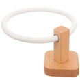 thumbnail image 2 of SHISUYAN FRCOLOR 1 Set Hand Towel Holder Bathroom Ring Wooden Hanger for Kitchen Cloth, 2 of 8