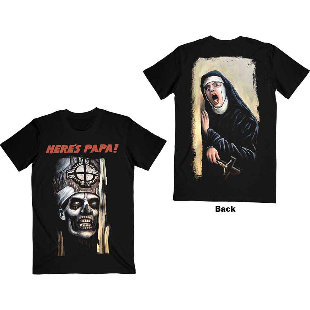 Ghost Unisex T-Shirt Here's Papa (Back Print)