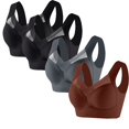 thumbnail image 1 of Timegard 4pc Bras for Women Wireless Comfy Breathable Full Coverage High Support Back Smoothing Everyday Bra, 1 of 5