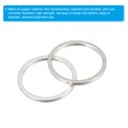 thumbnail image 4 of Unique Bargains Beading Hoop Earrings, 60Pcs Round Copper Hoop Earring for DIY Crafts Jewelry Making(14mm, Silver), 4 of 4