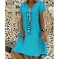 thumbnail image 2 of AMERTEER Robe Décontractée en Coton Style Été pour Femmes, 2 of 7