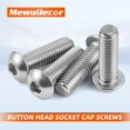 thumbnail image 3 of MewuDecor M8-1.25 x 18mm Button Head Socket Cap Screws Stainless Steel 18-8 Bright Finish Fully Threaded Allen Socket Drive 50 PCS, 3 of 5