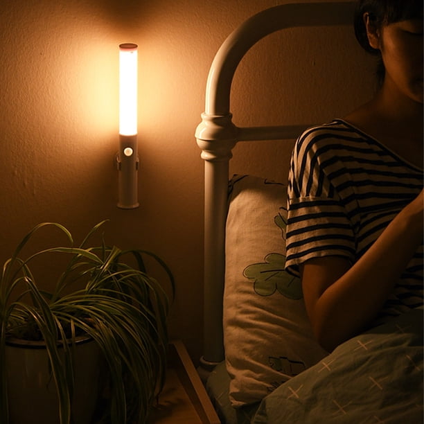 Chilvane Motion Sensor Night Light – USB Rechargeable, Magnetic, Portable LED Lamp For Hallway, Wardrobe, Stairs, And More (Warm White, Wood/Acrylic)