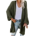thumbnail image 1 of AherBiu 3/4 Sleeve Cardigan Sweaters for Women Open Front Ribble Knit Outwear Jackets Loungewear, 1 of 6