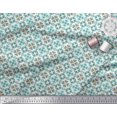 thumbnail image 2 of Soimoi Silk Fabric Triangle & Floral Ethnic Print Fabric by Yard 42 Inch Wide, 2 of 3