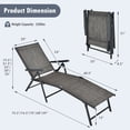thumbnail image 2 of Gymax Chaise Longue d'Extérieur Réglable - Enfants, Acier, Antirouille et Imperméable, Fauteuil Inclinable Pliant - Ensemble de 1, Gris, 2 of 8
