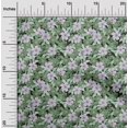thumbnail image 2 of oneOone Tissu en Jersey de Coton Vert Floral Rétro Tissu pour Robe Tissu Imprimé au Mètre 58 Pouces de Large, 2 of 5
