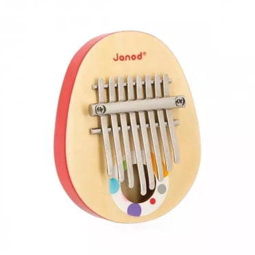 Janod Confetti - Jouet Musical en Bois pour Faire Semblant - 8 Touches en Métal - Kalimba Apaisant pour Enfants - À partir de 3 Ans